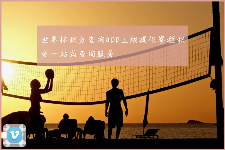 世界杯积分查询app上线提供赛程积分一站式查询服务